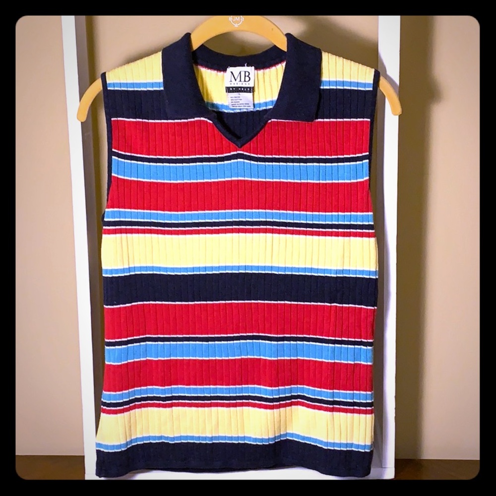 Retro sleeveless sweater!